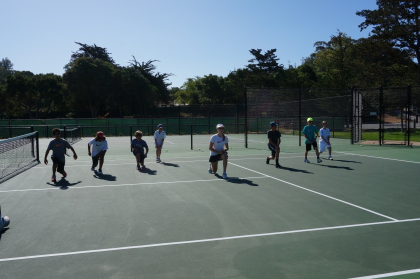 Laguna Blanca Tennis Camp 2014 Group Warmup
